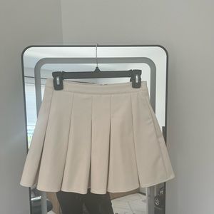 Faux leather mini skirt